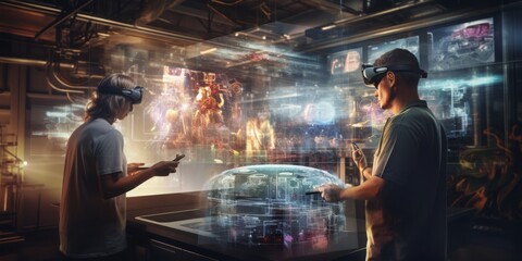 Technological Fusion in the Workplace: Industry Professionals Utilize Advanced Tools and Collaborative Efficiency to Enhance Productivity, Embracing a Modern and Innovative Approach to Work