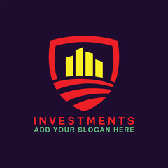 business investment logo design vector