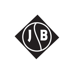 JB letter logo design on white background. JB creative initials letter logo concept. JB letter design.
