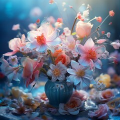 Flowers Photography. AI Generative