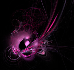 abstract purple-red pattern on black background, wallpaper, design