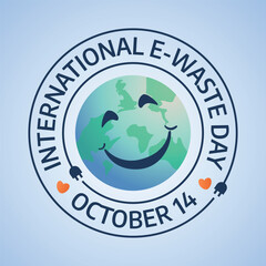 International E-Waste Day vector design template good for celebration usage. e waste vector illustration. flat design. vector eps 10.