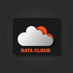 cloud computing concept  ,Vector Logo Design Illustrating the Power and Connectivity of Cloud Computing Services