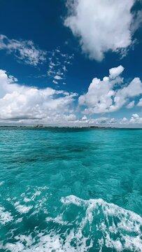 blue sky and sea, tropical, ocean, boat, sea, beach, sky, water, clouds, sand, nature, summer, landscape, horizon, island, cloud, wave, vacation, coast, travel, seascape, blue, holiday, sunny, waves, 