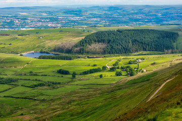 Fototapeta premium Pendle Hill, Lancashire - View from the top.