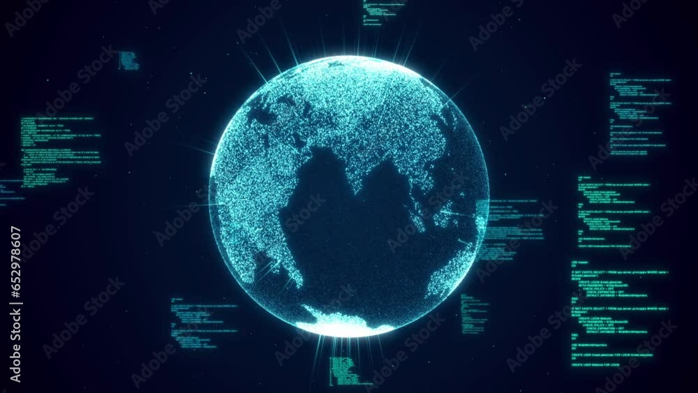 Poster worldwide international future internet information data, modern global business world technology co