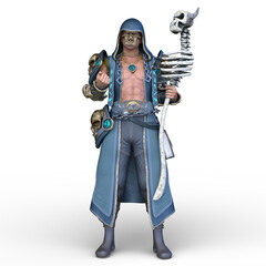 Fototapeta premium ガイコツの杖を持つ戦士