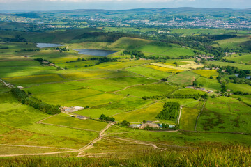 Fototapeta na wymiar Pendle Hill, Lancashire - View from the top.
