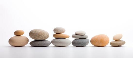 white background with spa stones