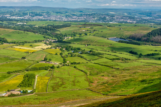 Pendle Hill, Lancashire - View from the top.