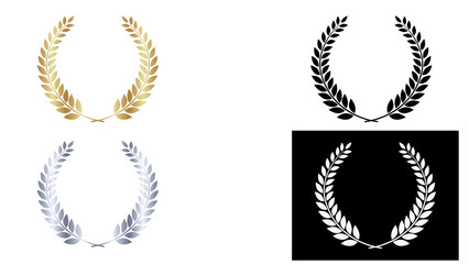 Four type laurel in single image