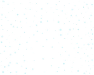 Many blue snowflakes New Year confetti.