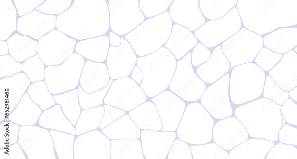 Poster shimmering curvy lines in swimming pool 2d linear cartoon object. pebbles water isolated line vector