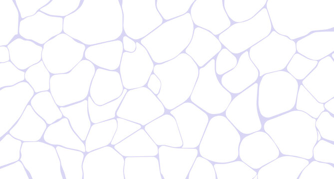 Shimmering curvy lines in swimming pool 2D linear cartoon object. Pebbles water isolated line vector element white background. Street paving stones, pavage surface color flat spot illustration