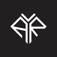 Obraz premium AR letter logo design on White background. AR creative initials letter logo concept. AR letter design. 