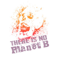 Obraz premium Totenkopf Graffiti - There is no Planet B