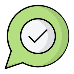 Button Line Color Icon
