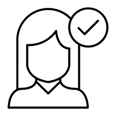 Vote Yes Outline Icon