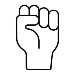 Obraz premium Protest Outline Icon