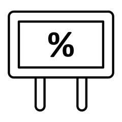 Placard Outline Icon