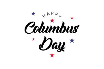 Happy Columbus Day Greeting Card for advertising, poster, banner, template with American flag. Columbus day wallpaper.
