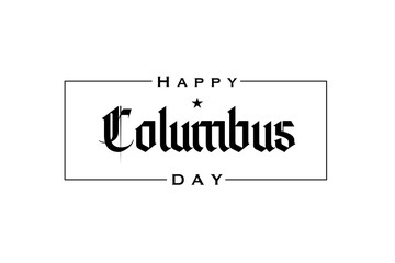 Happy Columbus Day Greeting Card for advertising, poster, banner, template with American flag. Columbus day wallpaper.
