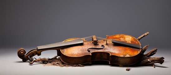 Deteriorating aged violin