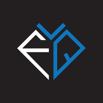 FQ letter logo design. FQ creative initials letter logo concept. FQ letter design.
