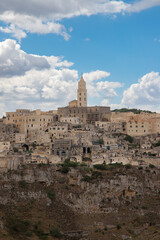 Panoramic view of ancient city Matera in Italy
