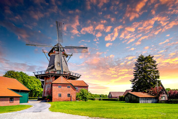 Mühle in Edewecht, Niedersachsen, Deutschland 