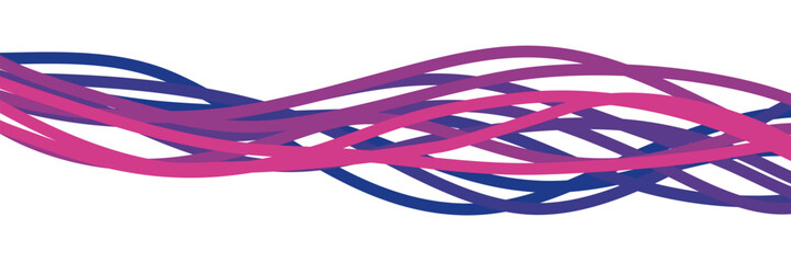 abstract line art motion wavy flowing purple color pattern isolated on white background vector illustration good for wallpaper, backdrop, banner, and design template