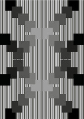 a vector of gray white black squares and lines
