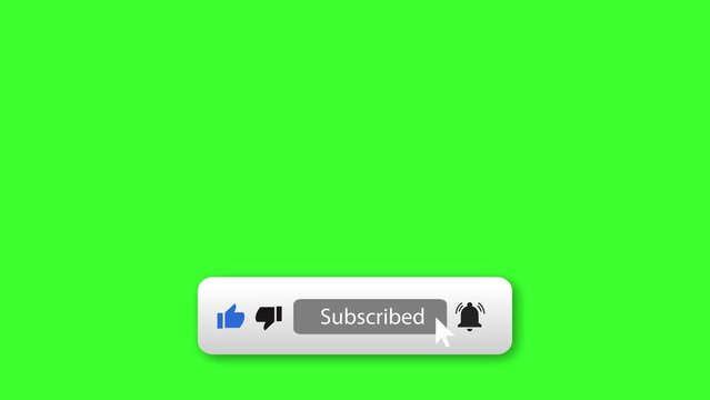 subscribe button animation on green background