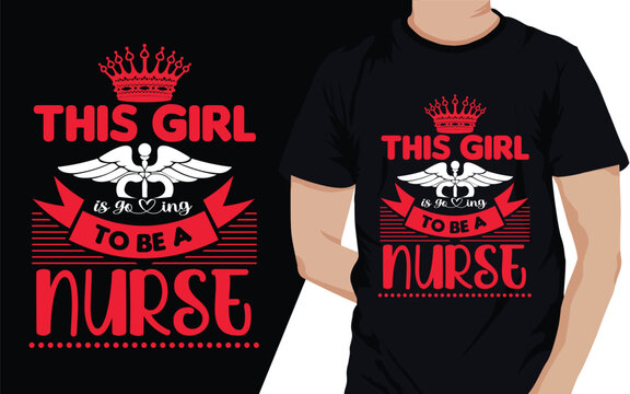 typography nurse day t shirt design, 