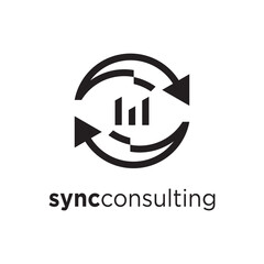 Consulting cycle logo design vector