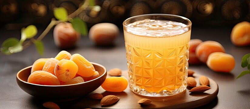 Middle Eastern apricot drink Qamar Al Din made from dried apricots served during Ramadan