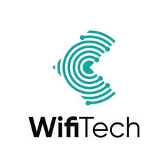 K connection wifi logo design vector