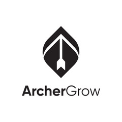Archer arrow logo design vector