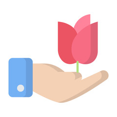 Flower Care Flat Icon