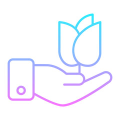 Flower Care Gradient Icon