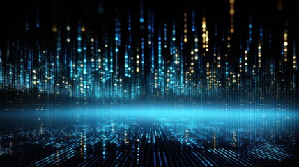 Digital Data Universe, Streams of Binary Code and Data Visualization