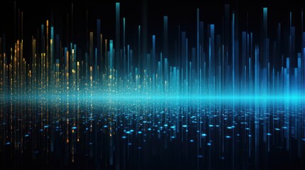 Digital Data Universe, Streams of Binary Code and Data Visualization