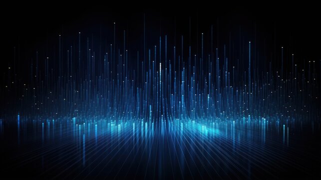 Digital Data Universe, Streams of Binary Code and Data Visualization