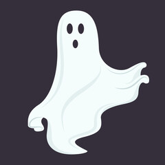 Spooky ghost vector illustration graphic icon symbol