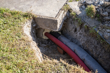 Drain pipe and drainage surface pipe.