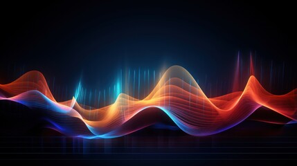 Futuristic Particle Waveform Symphony, Dynamic Visuals of Energy