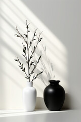 minimalistic texture. white and black, monochrome in an abstract interior. matte, pastel background.