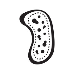 Parasite microbes icon logo vector design template