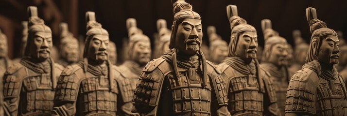 Fototapeta na wymiar Portrait of emporer Qin Shi Huang.generative ai 