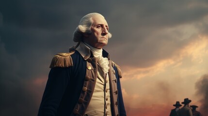 Portrait of president George Washington.generative ai
 - obrazy, fototapety, plakaty